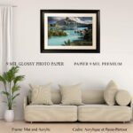 Framed Prints - Image of a frame in a linving room showcasing the premium photo paper with acrylic and mat finish