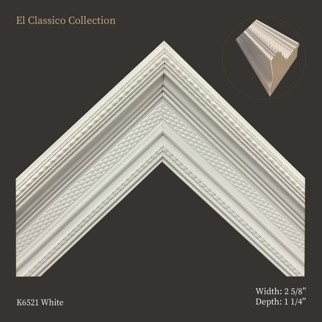 Collection El Classico Blanc: Moulures pour cadres photo et œuvres d’art