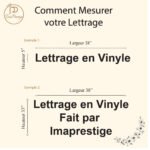 Lettrage en Vinyle 3 Lettrage en Vinyle - Comment mesurer vos lettrage