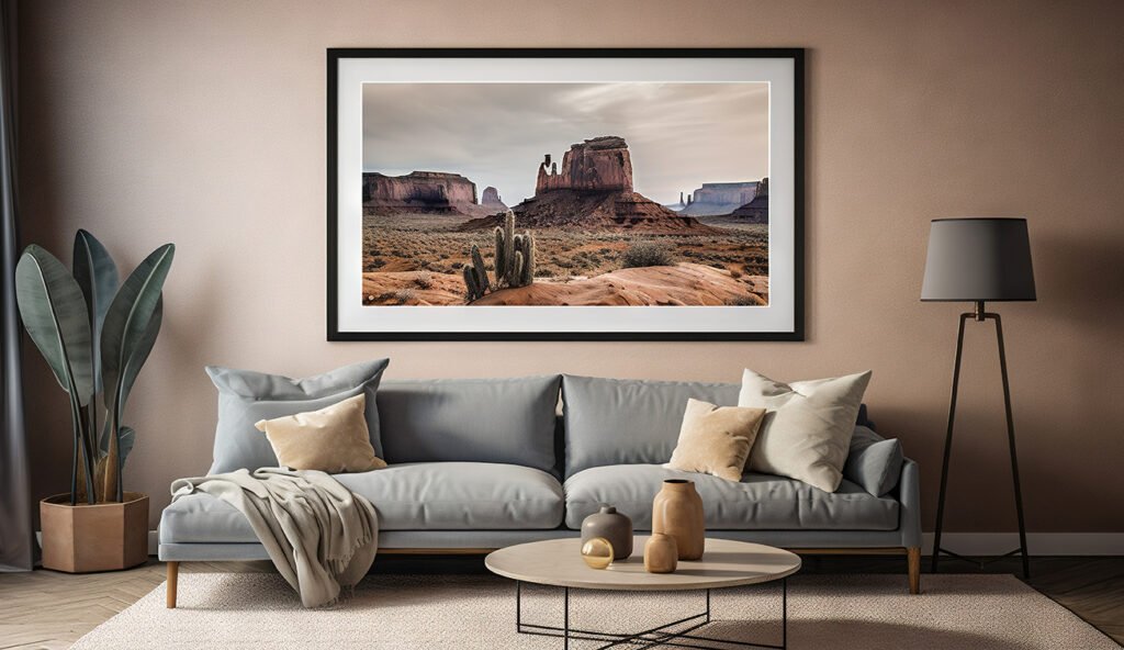 Framed print of a picture of the Nevada desert