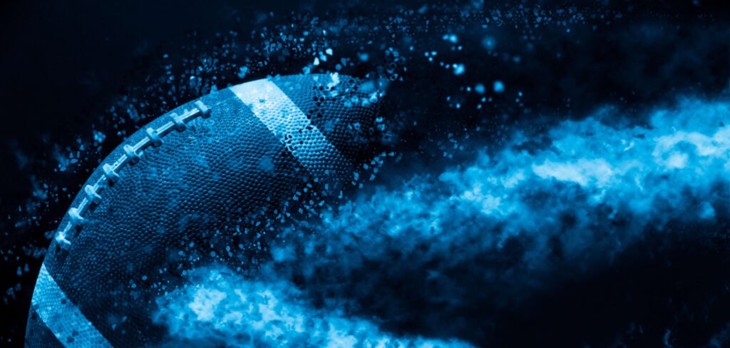 Blue american football degrating