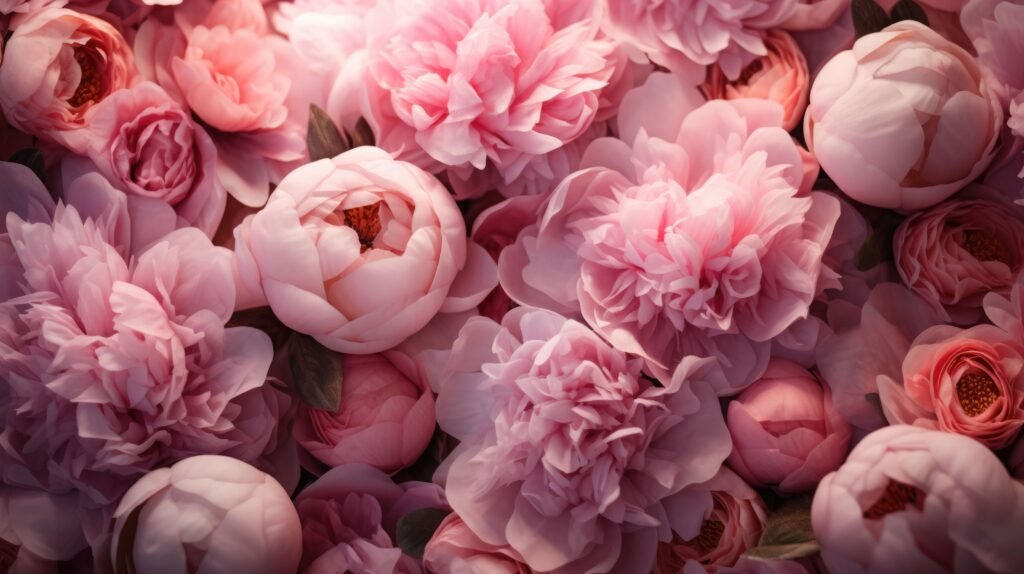 Coral Peony flowers
