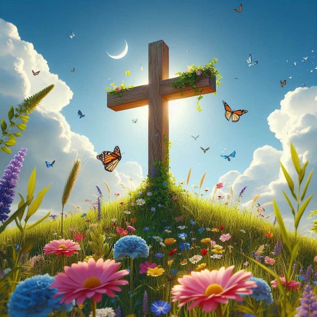 Cross on a hill