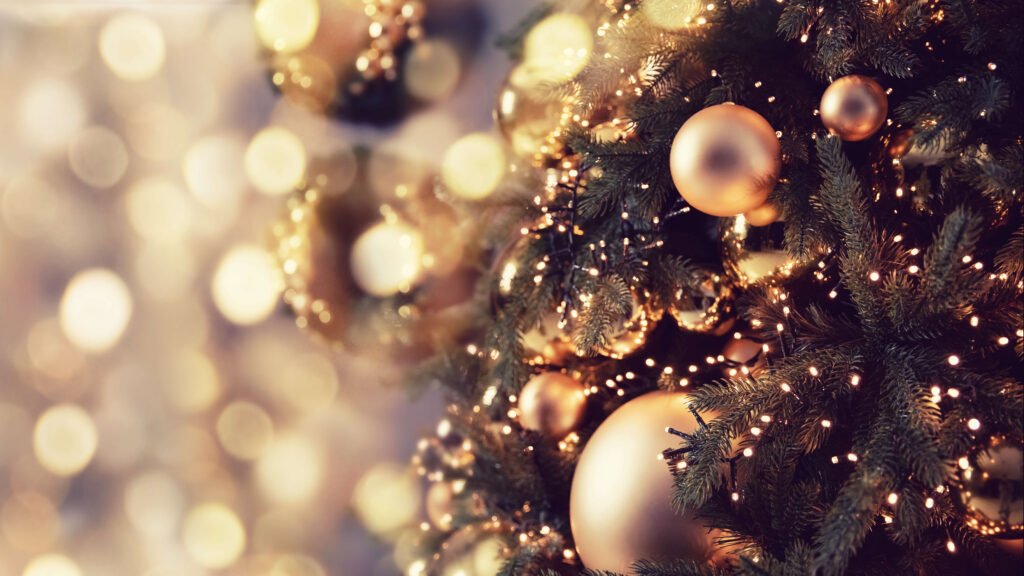 Dark decoration christmas tree