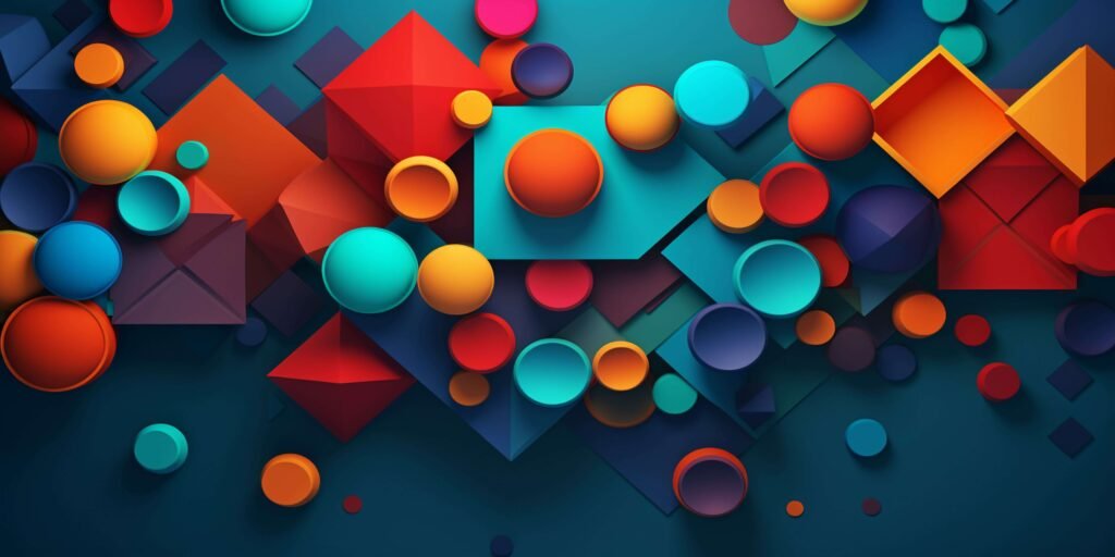 Geometric colorful shape pattern