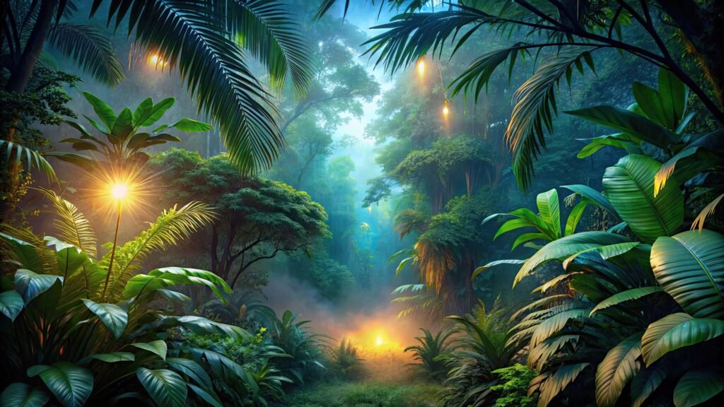 Jungle with mystical glow
