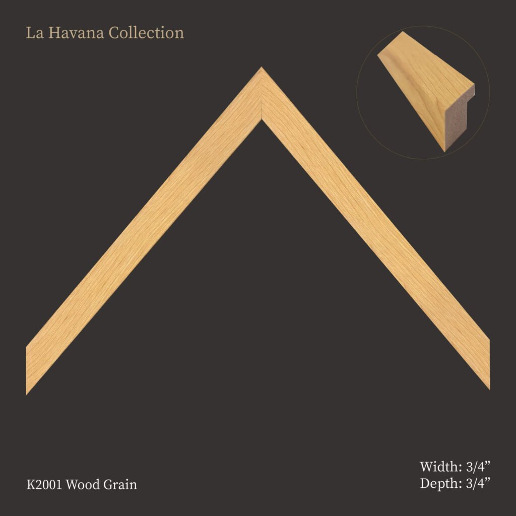 La Havana Wood Grain Collection: Moulding for Photo & Artwork Frames