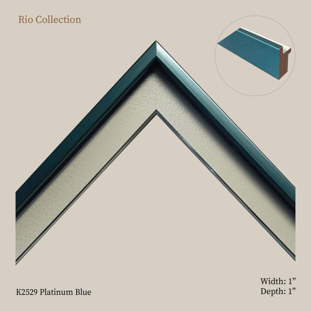 Collection Rio Bleu Platine : Moulures pour cadres et œuvres d’art