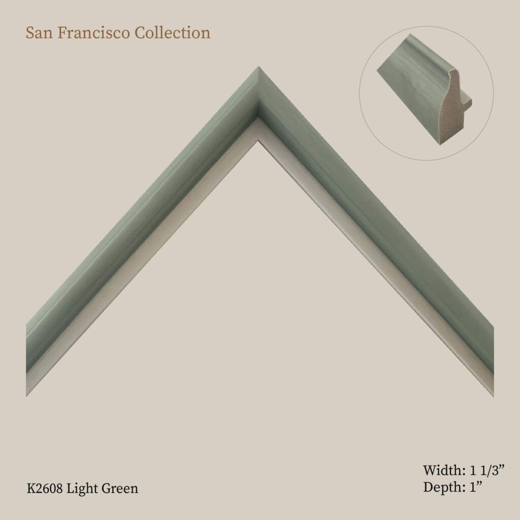 San Francisco Green Collection: Moulding for Picture & Artwork Frames