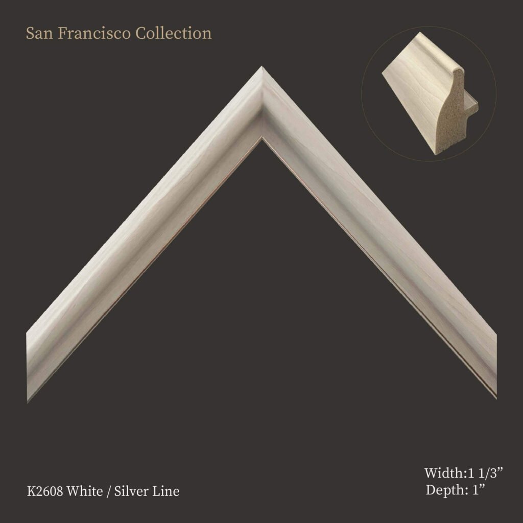 K2608 White silver line