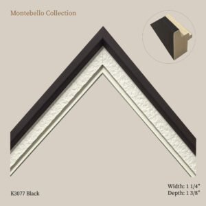Collection Montebello Noire : Moulures pour cadres et œuvres d’art