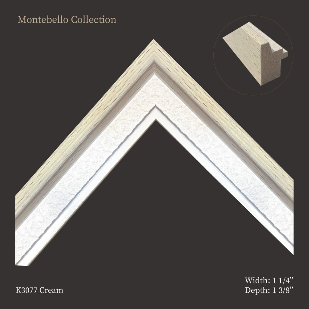 Montebello Cream Collection: Moulding for Picture & Artwork Frames