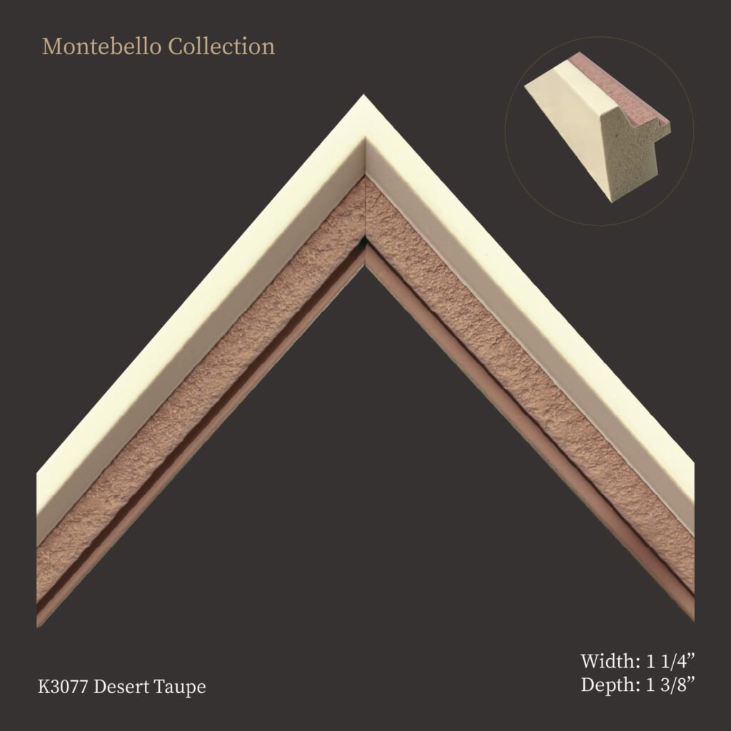 Montebello Desert Taupe Collection: Moulding for Picture & Artwork Frames