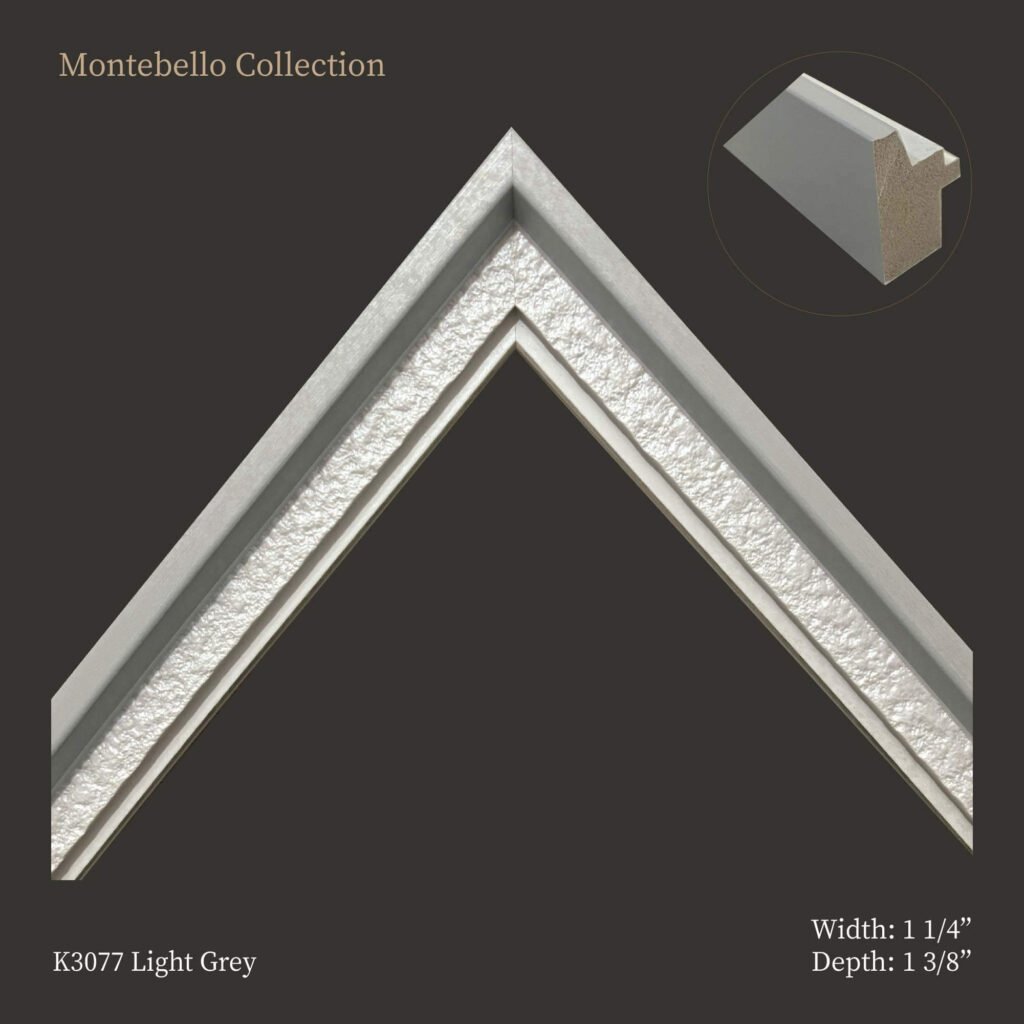 Montebello Light Grey Collection: Moulding for Picture & Artwork Frames