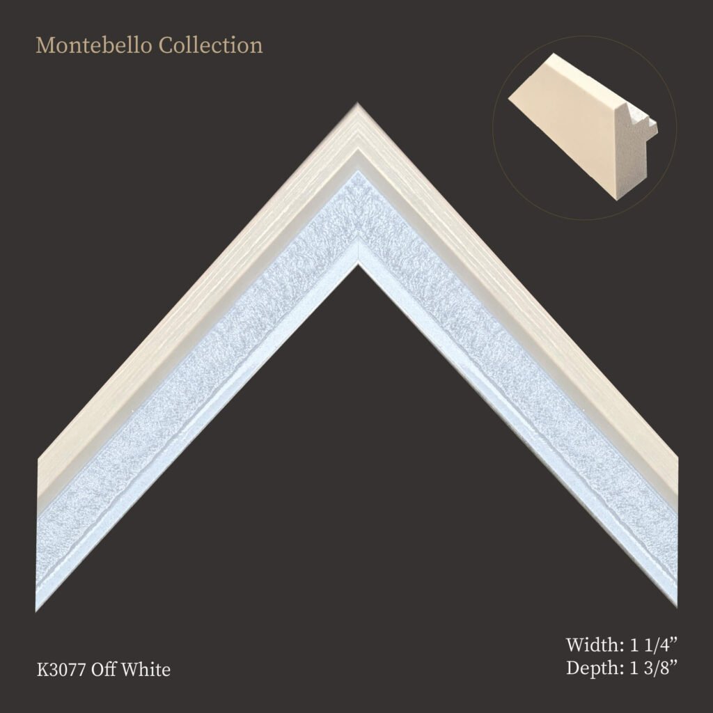 Montebello Off White Collection: Moulding for Picture & Artwork Frames