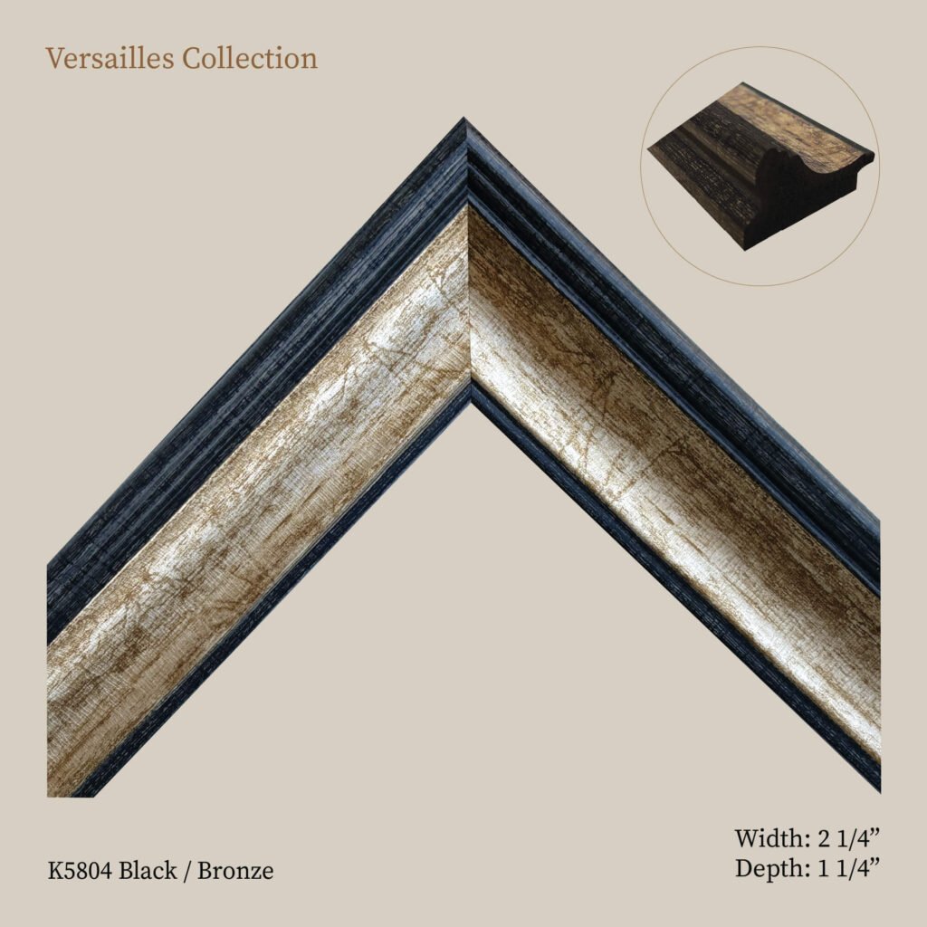 Versailles Black and Bronze Collection: Moulding for Picture & Artwork Frames