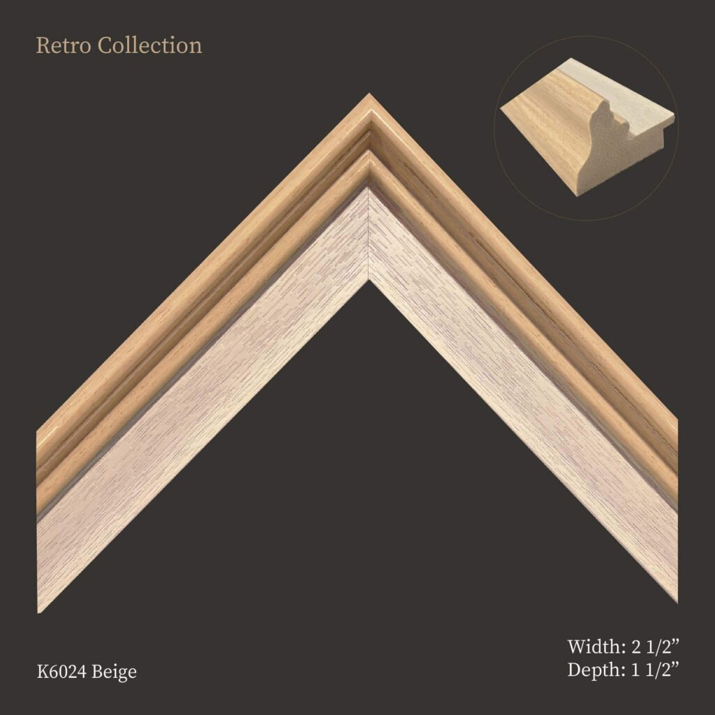 Retro Beige Collection: Moulding for Picture & Artwork Frames