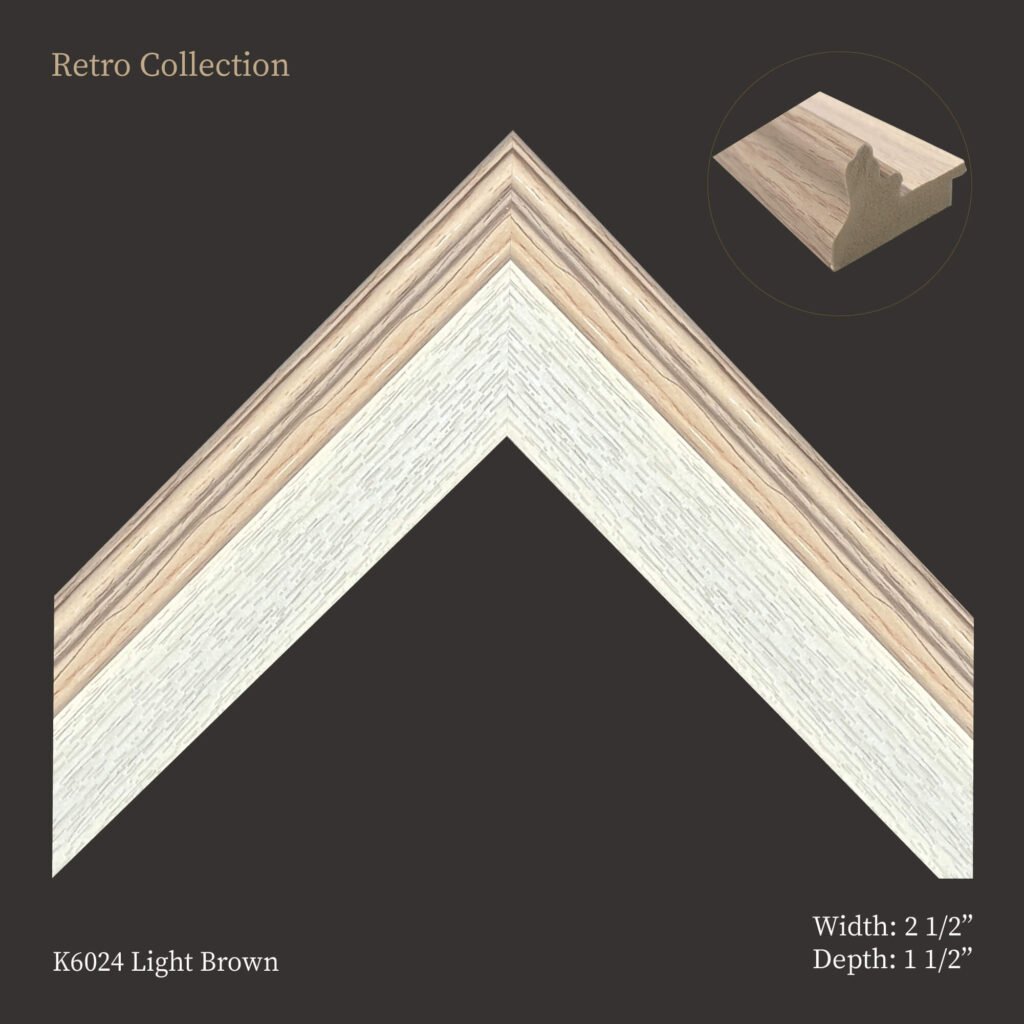Retro Light Brown Collection: Moulding for Picture & Artwork Frames