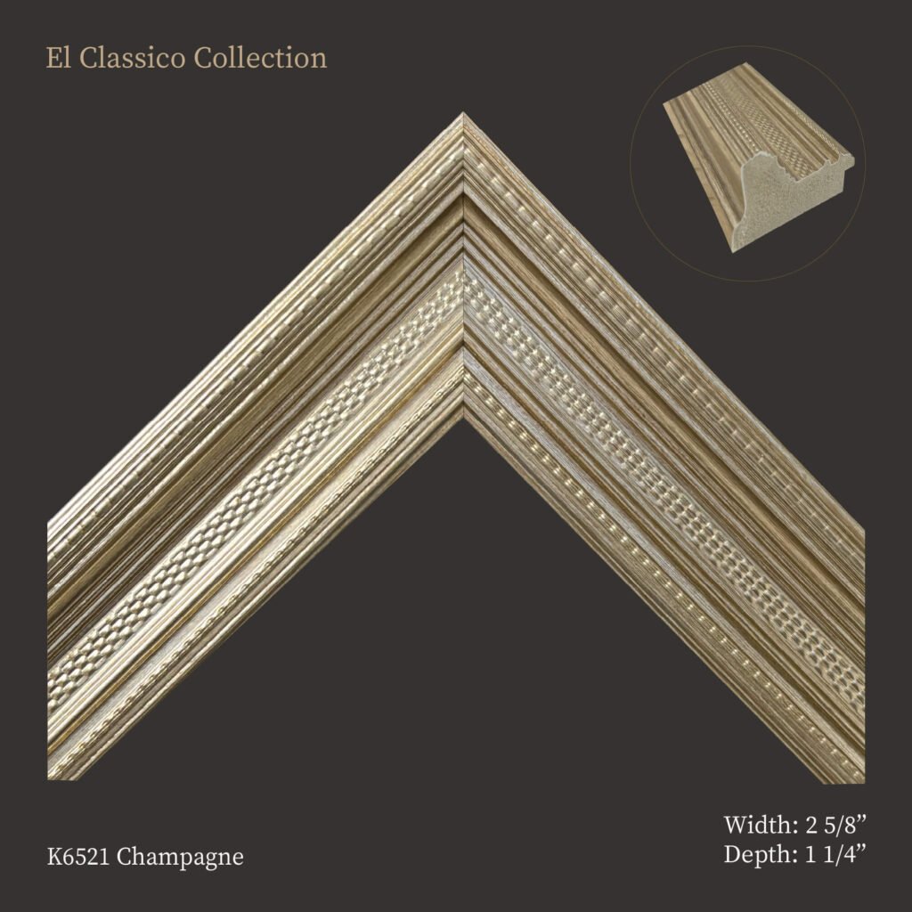Collection El Classico champagne: Moulures pour cadres photo et œuvres d’art