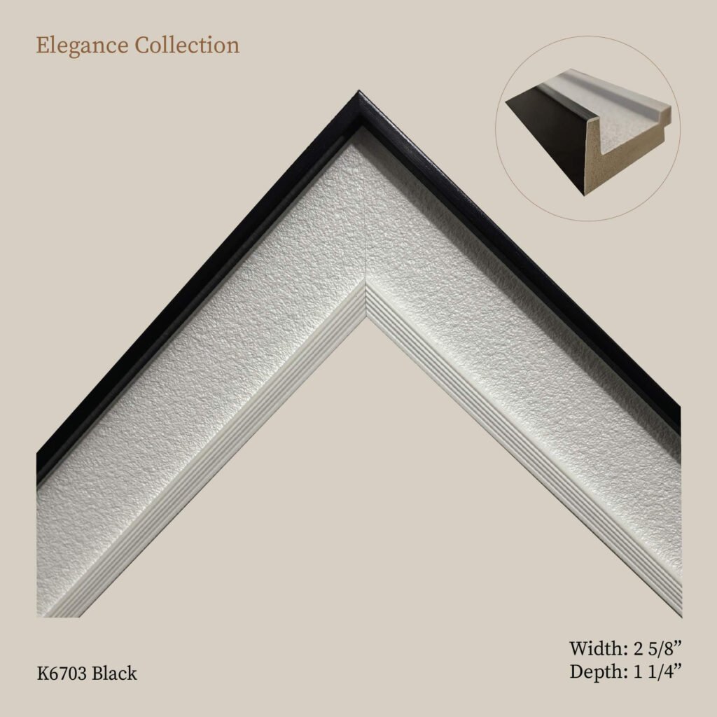 Elegance Black and White Collection: Moulding for Picture & Artwork Frames