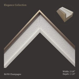 Collection Élégance Champagne et Blanc : Moulures pour Cadres et Œuvres d’Art
