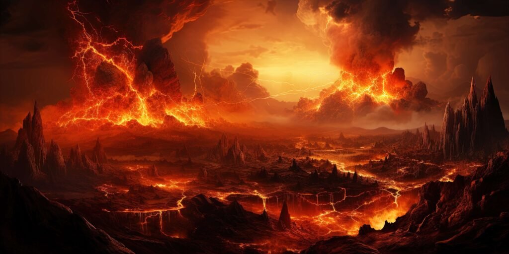 Lava volcanic landscape