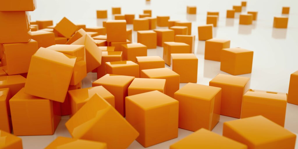 Orange cube bg