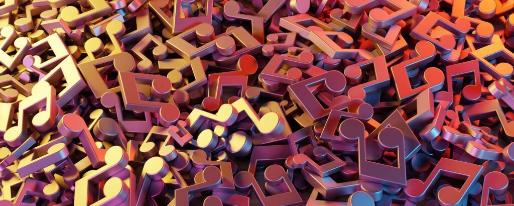 Pile of musical notes