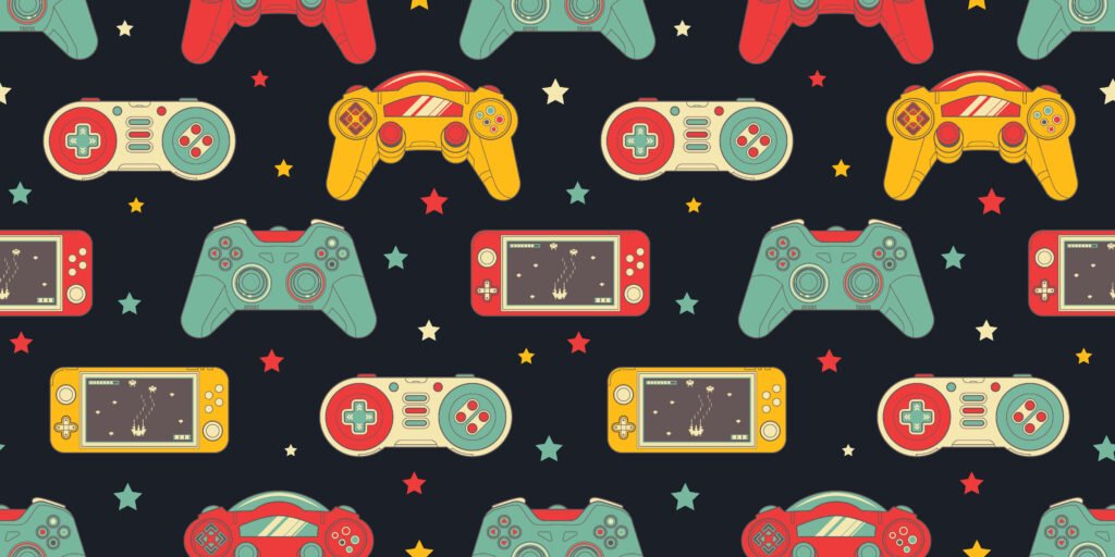 Retro pattern joystics