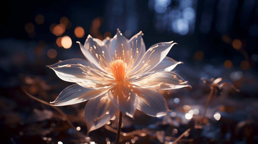 Transparent & golden Flower