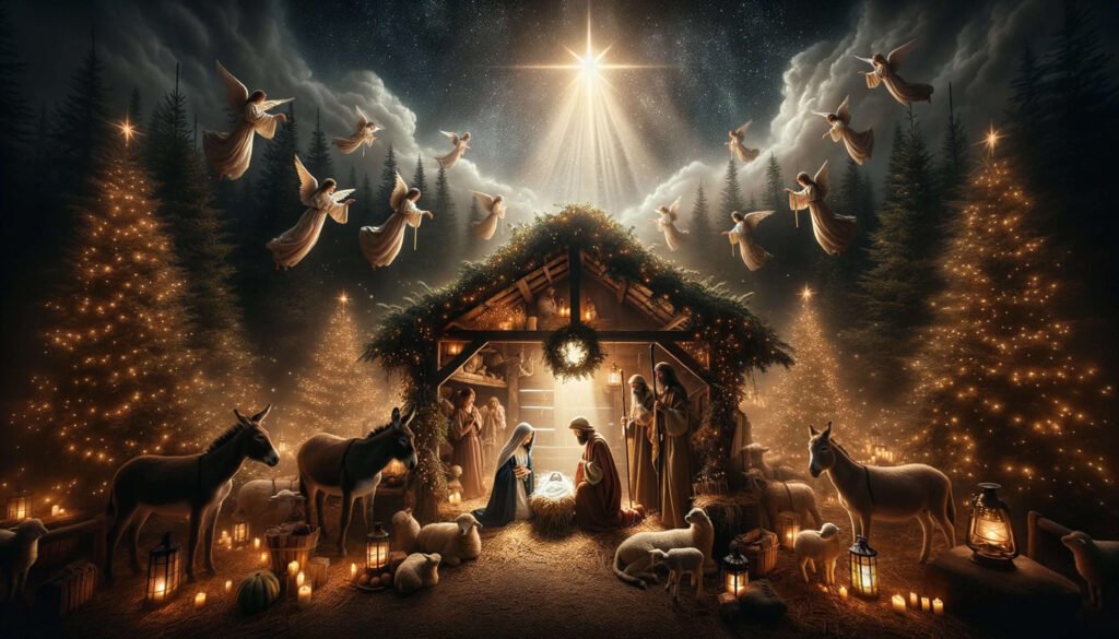 birth of Jesus w angels