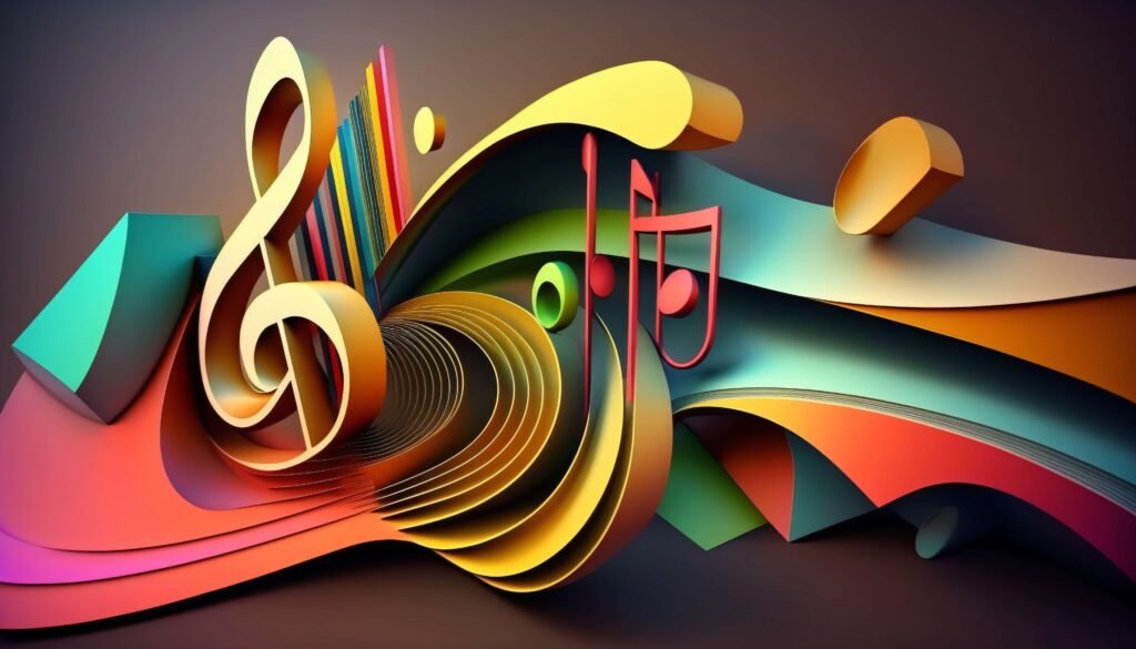 modern multicolor music background