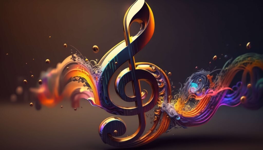 music note background