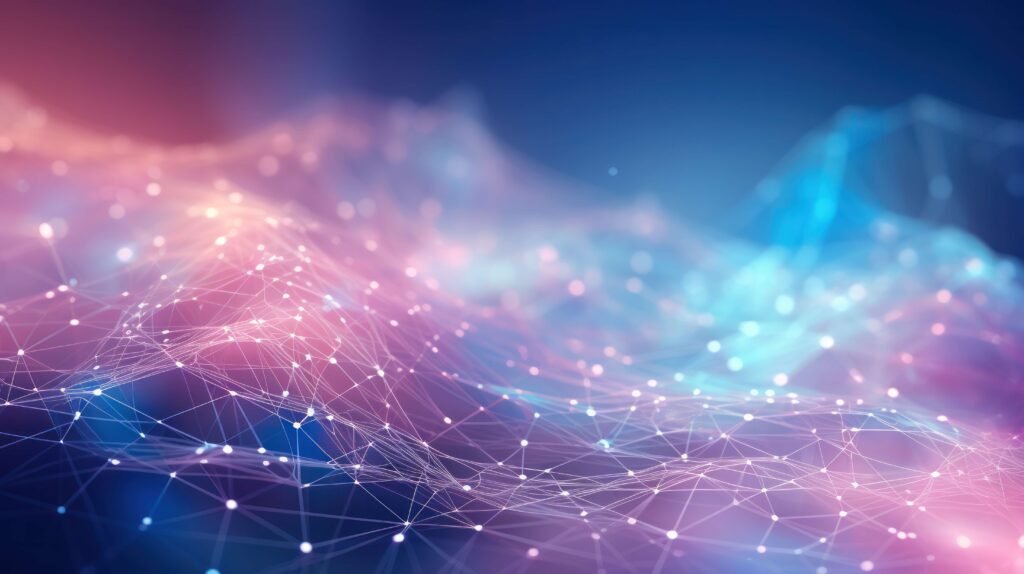network wave of dots
