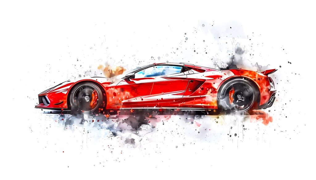 painting racing car