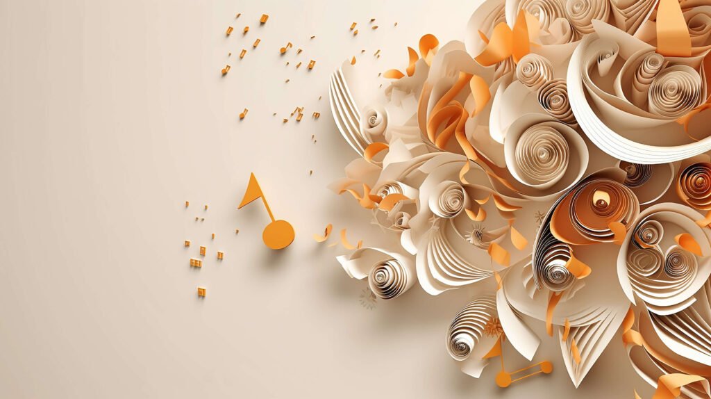 paper sculpture music sound illustration