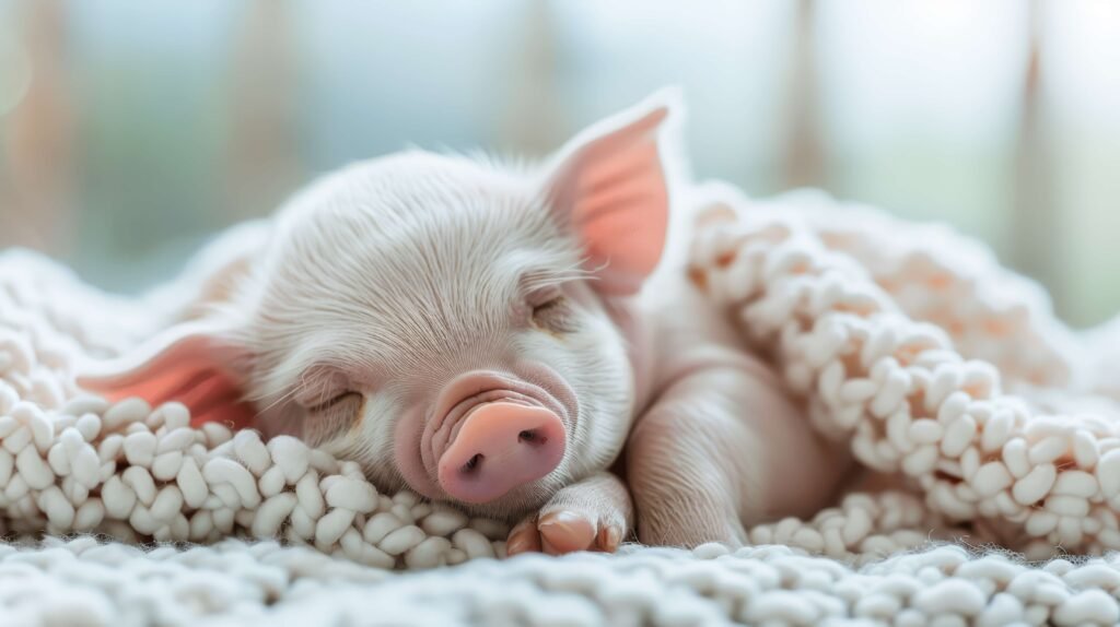 sleeping pig