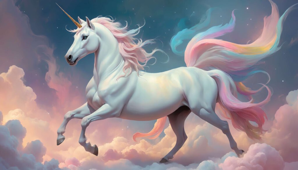 unicorn on clouds