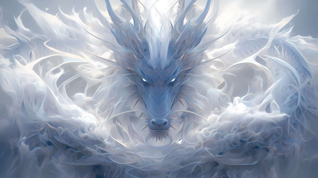 white chinese dragon