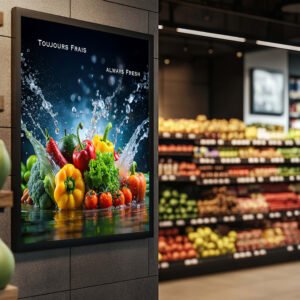 Custom posters designed specifically for supermarket use