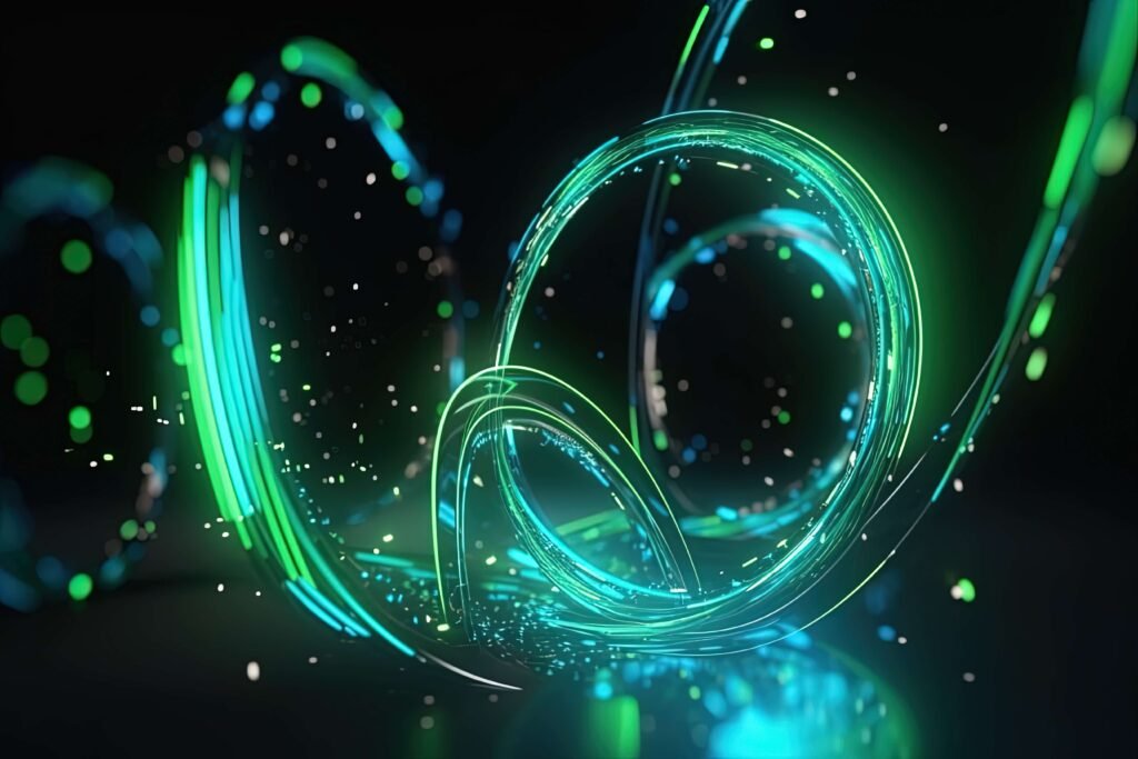 neon high speed wave lines