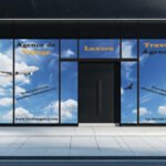 Habillage Complet de Vitrine - agence de voyage