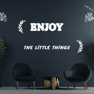 Custom vinyl lettering - Nice lettering on a living room wall