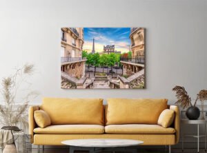 Canvas on a wall