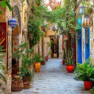 Alleyway in the old city of Morocco