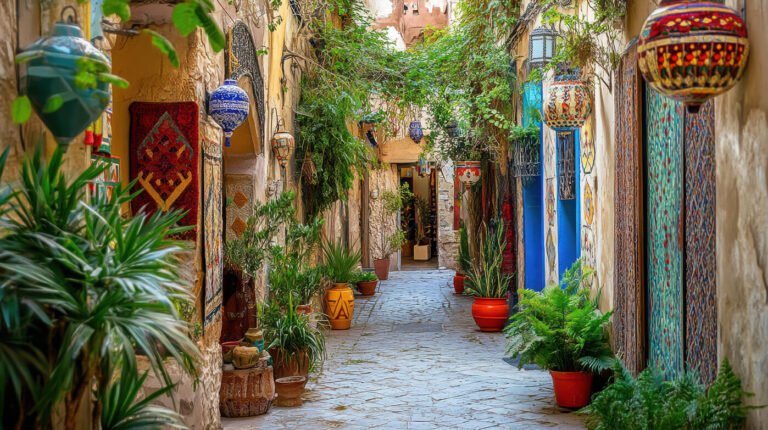 Alleyway in the old city of Morocco