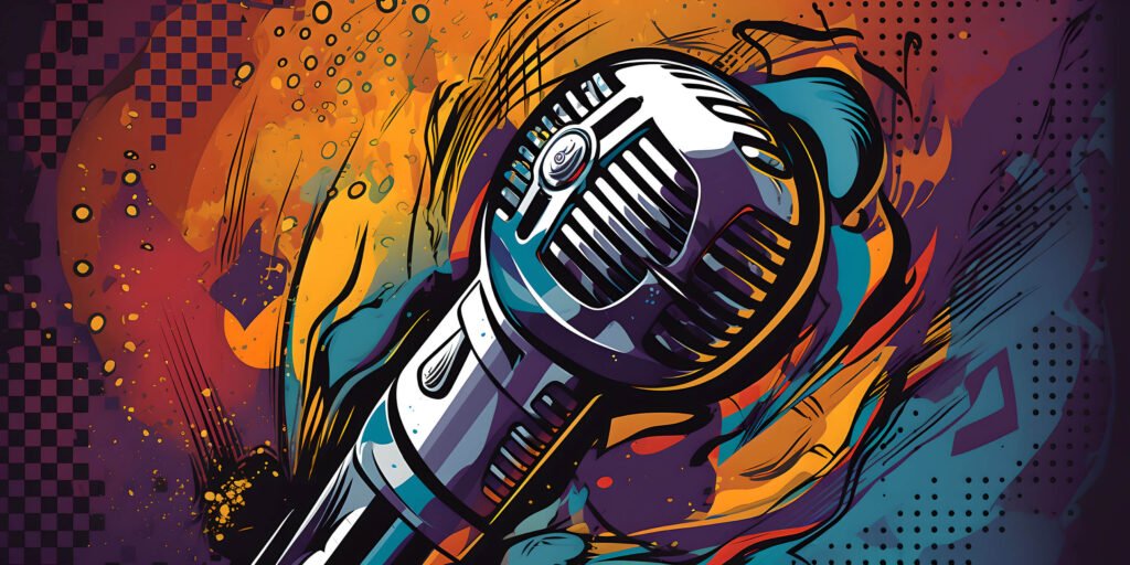 a close up of a microphone