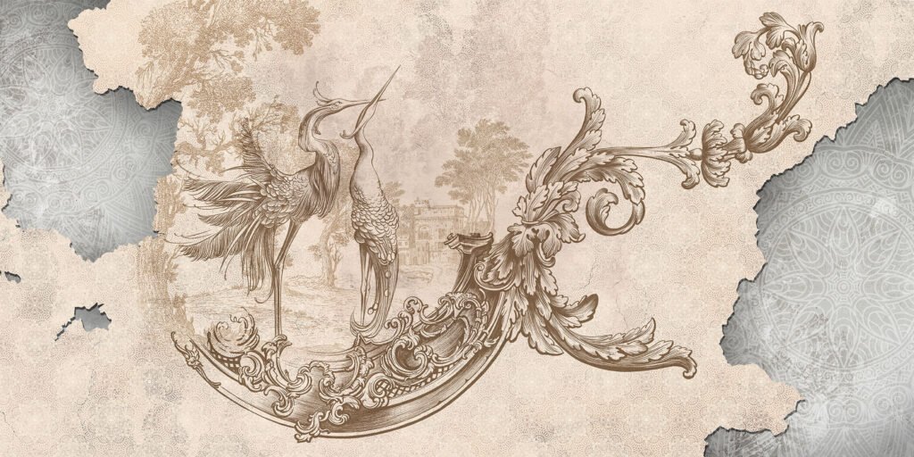 bird pattern on continent