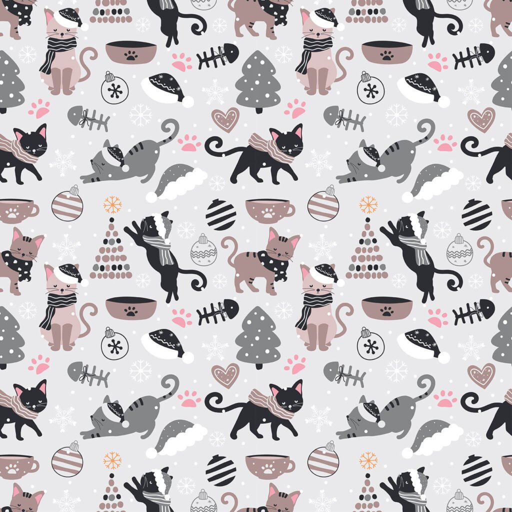 christmas cat wallpaper