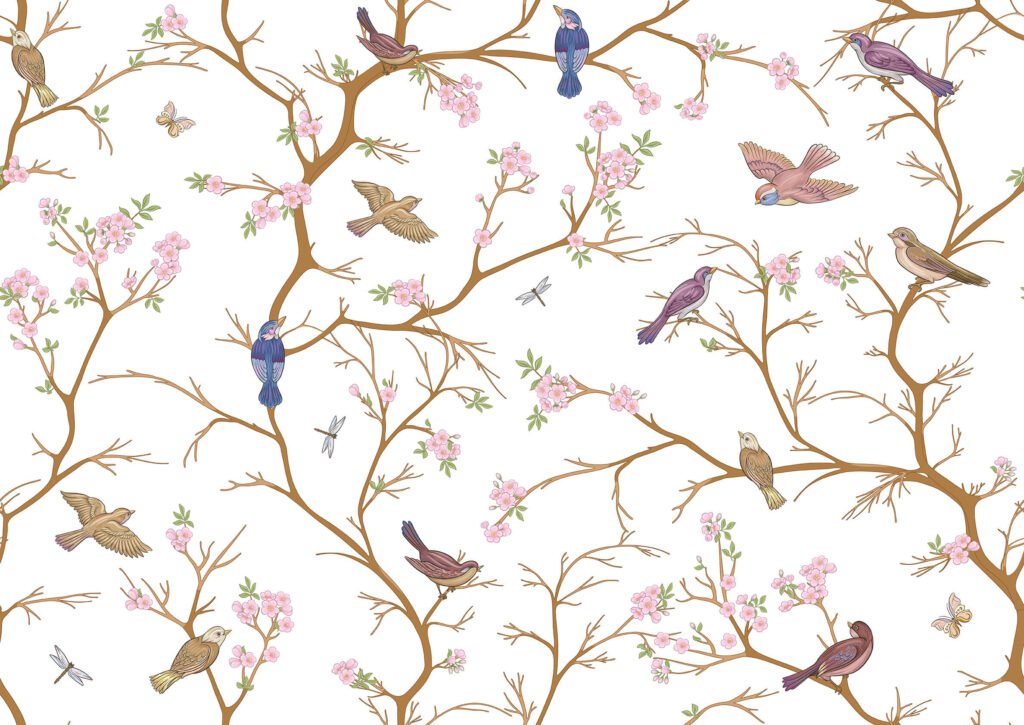 colored birds & branches